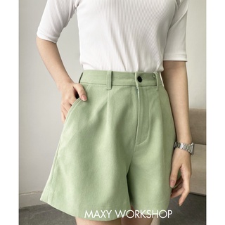 Quần short xanh đơn giản năng động mint short Maxy Workshop