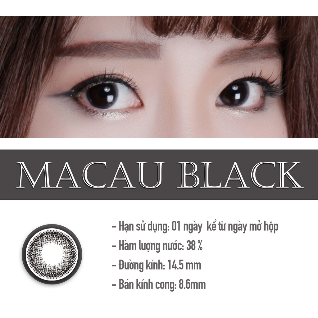 Kính áp tròng màu dùng 1 ngày Eye Secret Contact Lens - MACAU BLACK