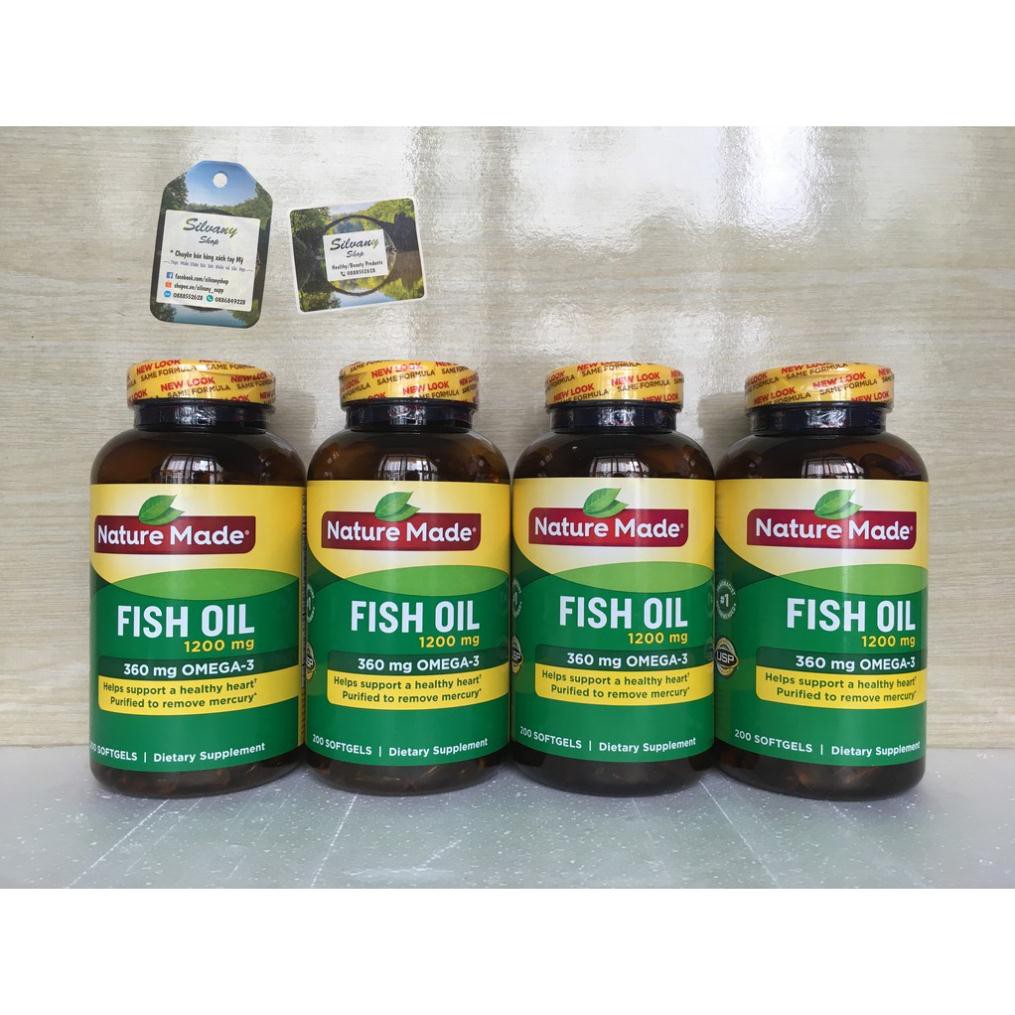 Dầu Cá Nature Made Fish Oil 1200mg | 360mg Omega_3 - 200 Viên