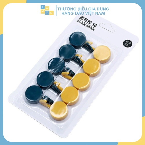 ⚡Combo 10⚡ Móc Tròn Decor Dán Tường Nhiều Màu Sắc Siêu Dễ Thương 88253 Lamon Store