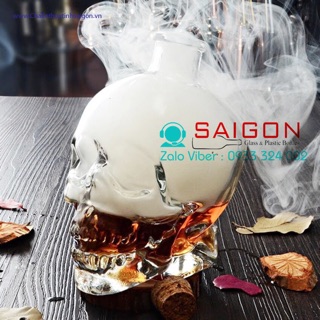Chai đầu lâu nút gỗ 750ml