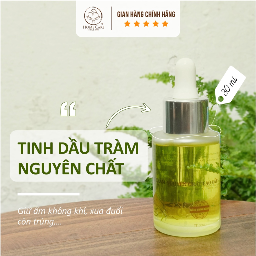 Tinh dầu tràm nguyên chất 100% Home Care giữ ấm tránh gió, xua đuổi côn trùng, bảo vệ sức khỏe cho bé và gia đình