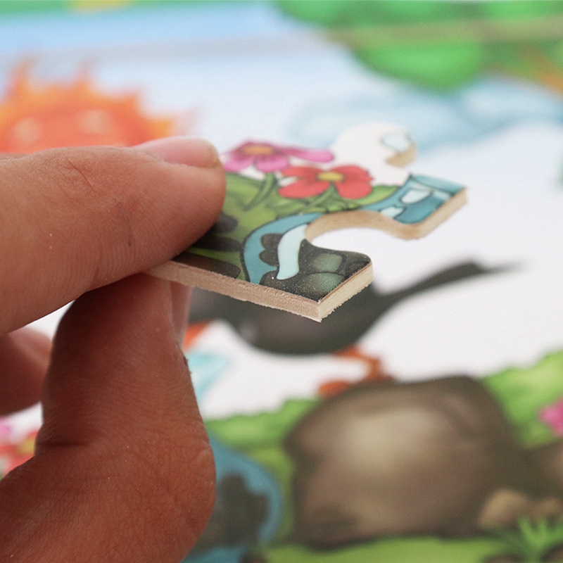 Bộ Xếp Hình 16 Mảnh Bằng Gỗ Cho Bé Mới