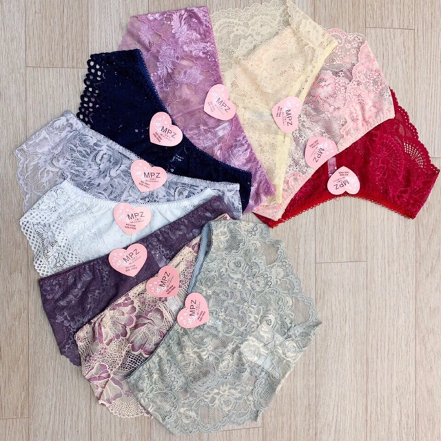 [Lẻ=sỉ]_10 quần lót ren cao cấp nhiều kiểu (50-60kg)