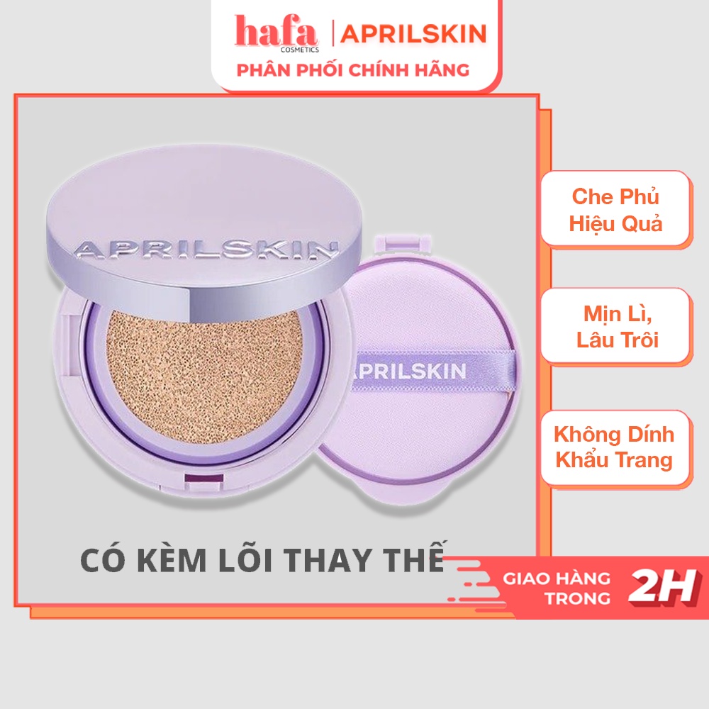 [Tặng kèm lõi] Phấn Nước Lâu Trôi, Mịn Lì, Che Phủ Hiệu Quả Aprilskin Ultra Slim Cushion 15gx2