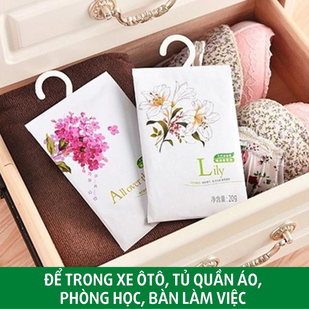 Túi thơm để tủ quần áo gói thơm thảo mộc để phòng ngủ treo xe ô tô