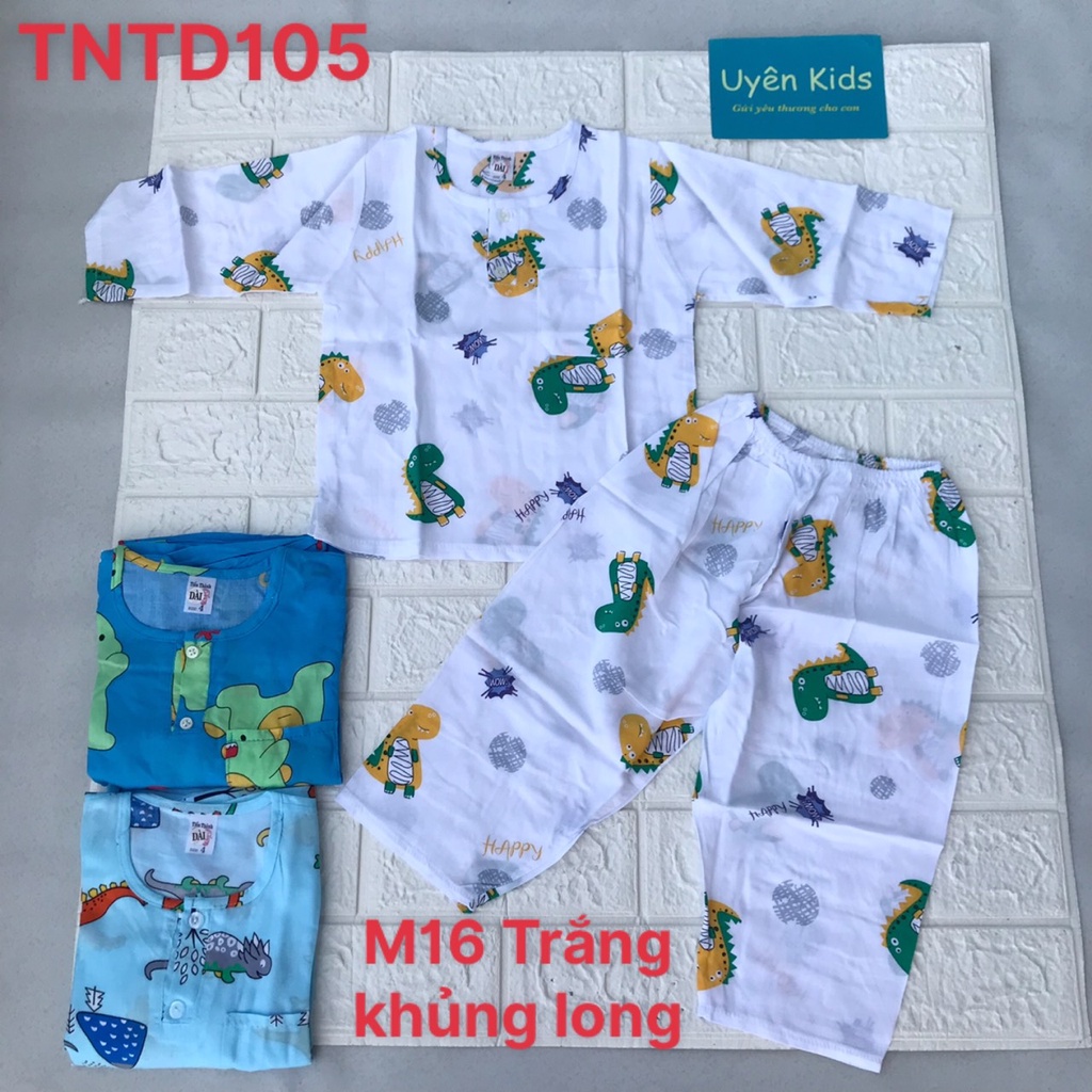 Bộ dài vải tole lanh loại 1 hoạt hình cho bé trai