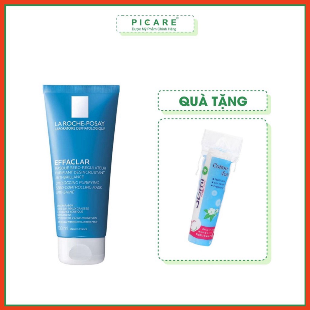 [CHÍNH HÃNG] La Roche Posay Mặt Nạ Bùn Effaclar Sebo Controlling Mask 100ml tặng bông tẩy trang