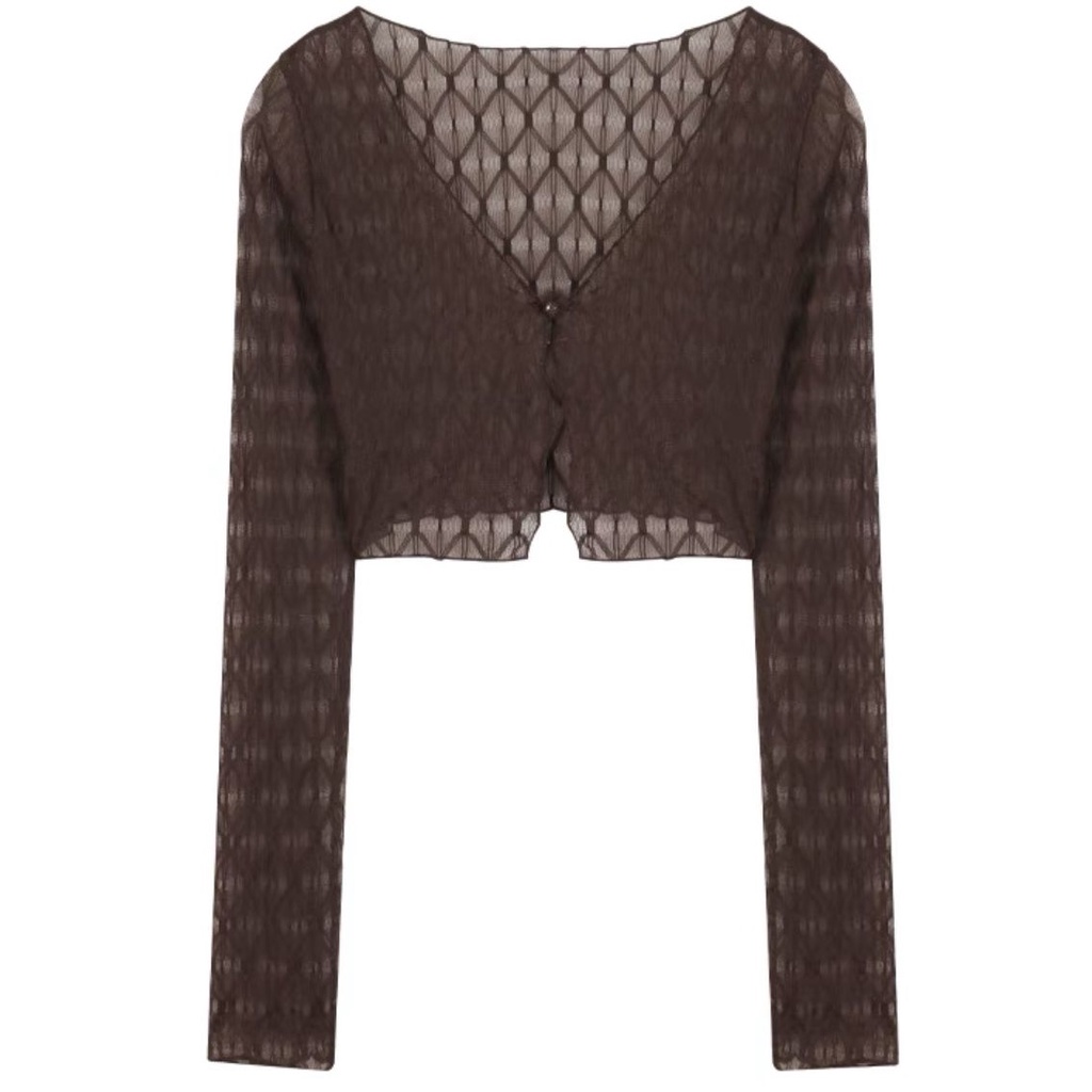 Set đồ COZOKC gồm áo khoác cardigan tay dài và áo không tay thời trang quyến rũ cho nữ