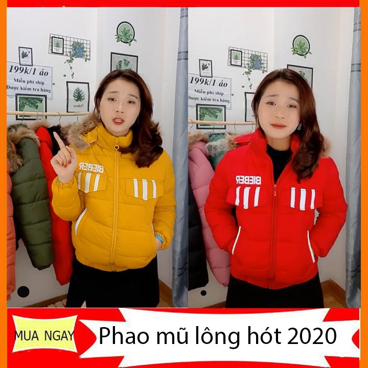 [ Bán Sỉ ] Áo phao nữ, áo phao mũ lông hót 2020( ÁO SỌC)