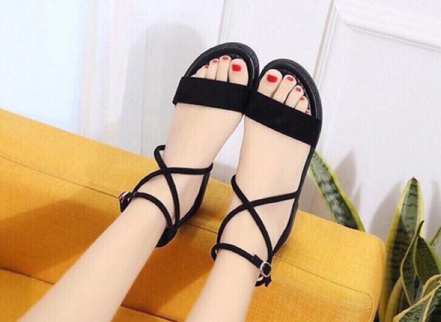 [RẺ VÔ ĐỊCH] GIÀY SANDAL đế bệch quai ngang CHÉO CỔ CHÂN - KÈM ẢNH THẬT | BigBuy360 - bigbuy360.vn