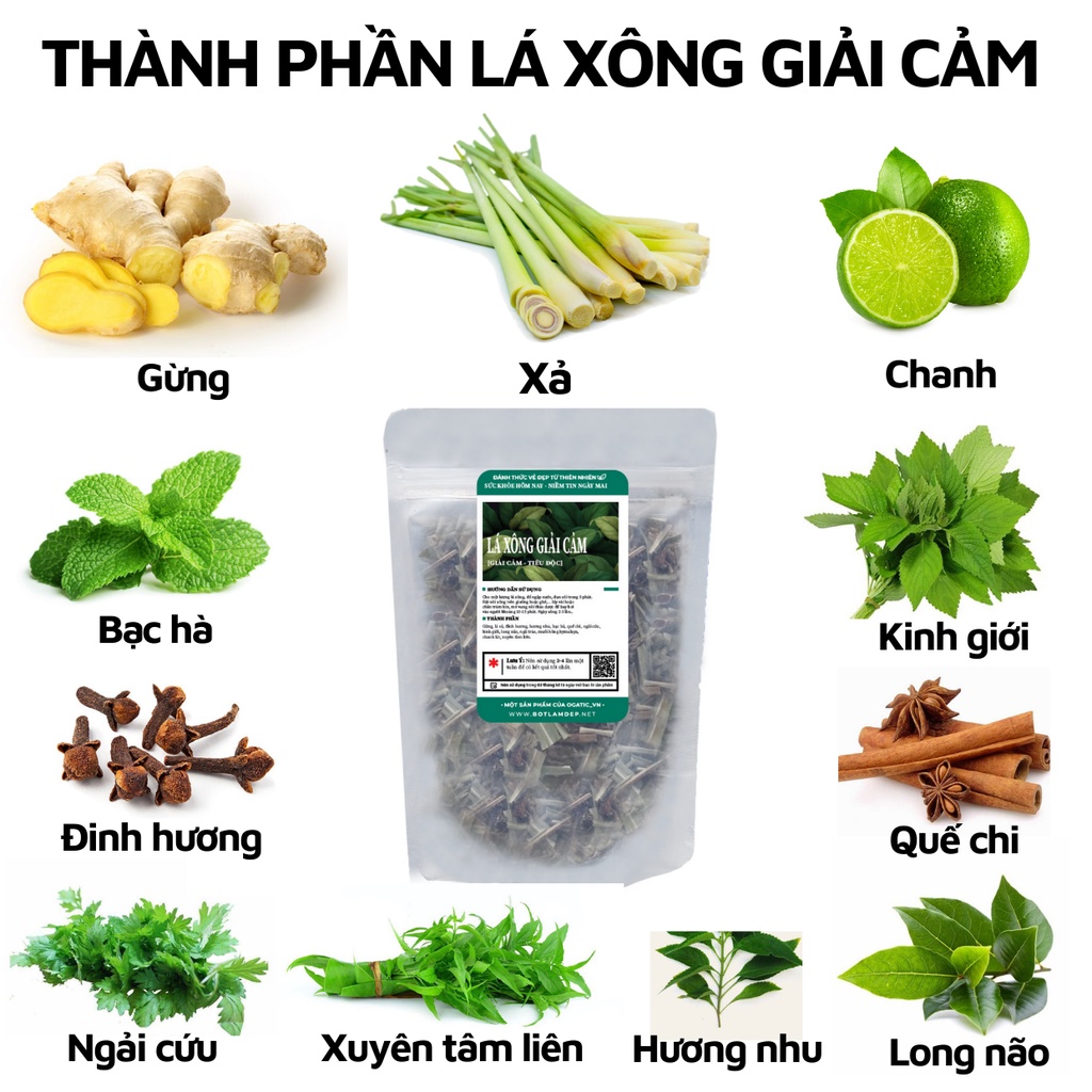 Thảo dược xông mặt thải độc, nguyên chất 100% Organic B1.009