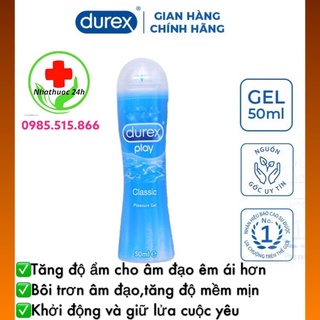 [CHÍNH HÃNG] GEL BÔI TRƠN ÂM ĐẠO  DUREX PLAY Classic 50ml - Tăng độ ẩm tự nhiên (che tên sp)