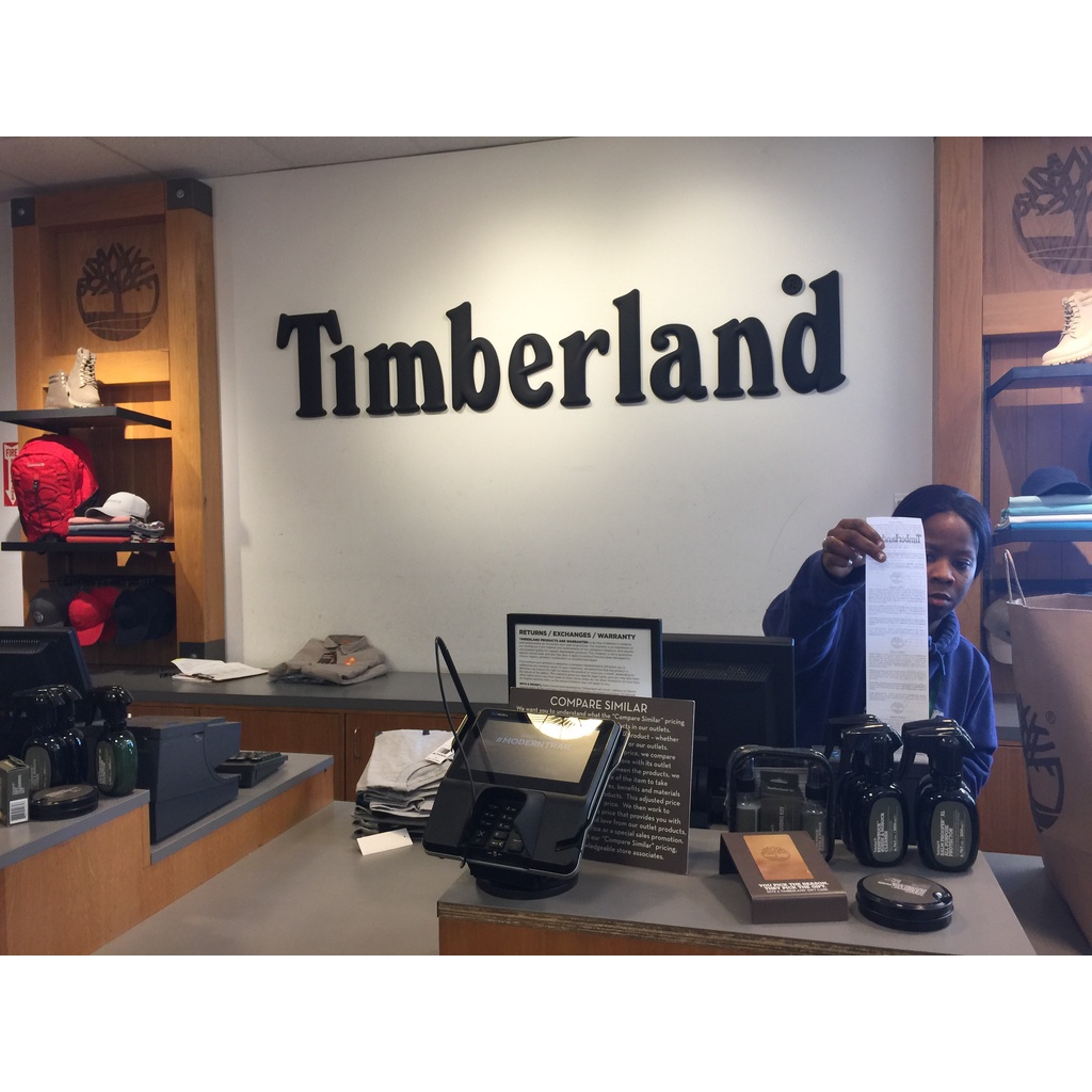 Timberland Áo polo Tay Ngắn In Chữ Trẻ Trung Thời Trang Cho Nam