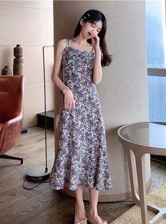 Set yếm hoa 2 dây + sơ mi tay bồng