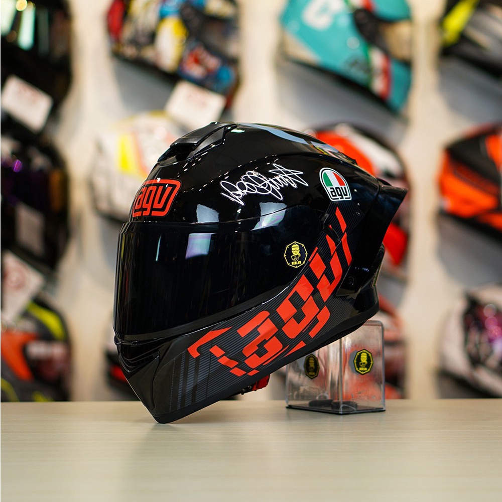 Combo Nón Fullface 2 Kính Yohe 981 Tem Decal Myth Kèm Kính Đen Và Đuôi Gió Pista