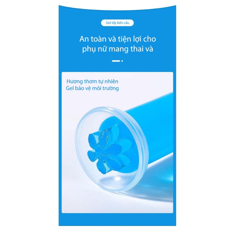 Gel khử mùi bồn cầu hình bông hoa , gel thơm khử trùng bồn cầu, Lavabo, làm sạch Toilet với 6 mùi hương