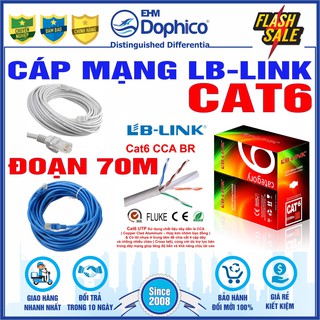 Dây cáp mạng Lb-Link Cat6 – Đoạn dài 70m bấm sẵn 2 đầu – Cắt từ cuộn tiêu chuẩn – Chính hãng LB-LINK