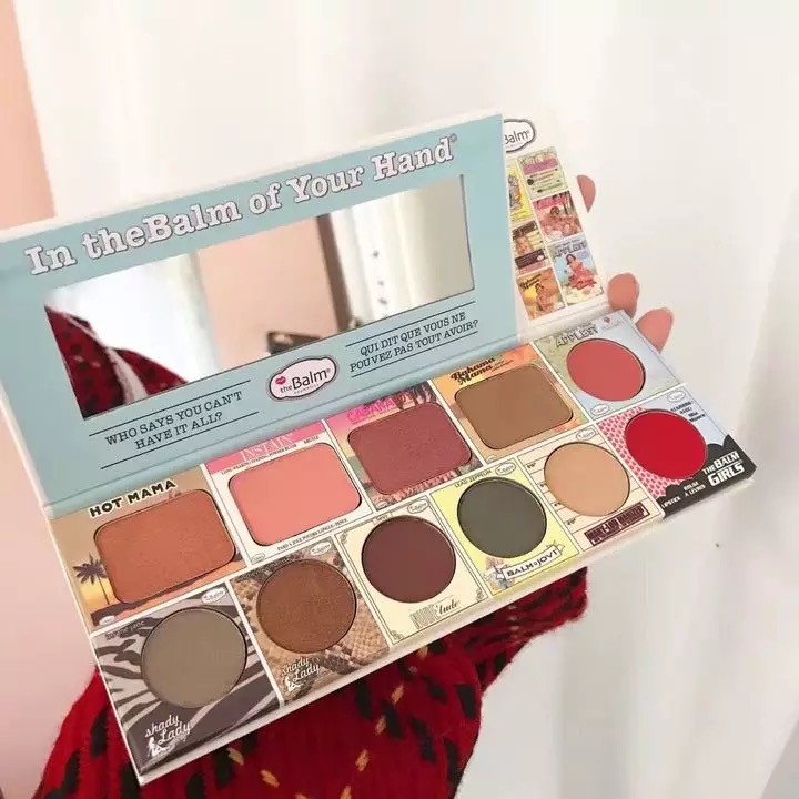 the Balm Harajuku Blush 11 Color Pearlescent Eyeshadow Palette Lying Silkworm Makeup Palette