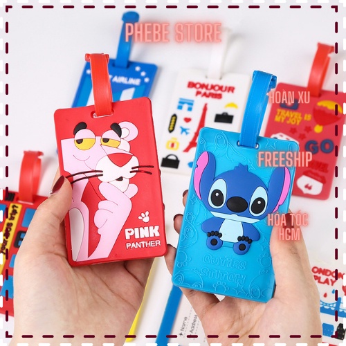 Thẻ treo vali hành lý balo du lịch name tag móc khóa đeo cặp ghi tên cute quà tặng dễ thương cho bé