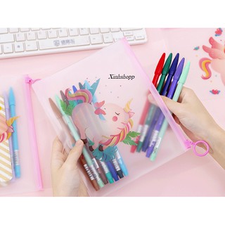 Ví Zip Unicorn Hồng