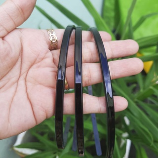 Combo 3 cái Bờm cài tóc bản vuông trơn màu đen (bản nhí 4mm)