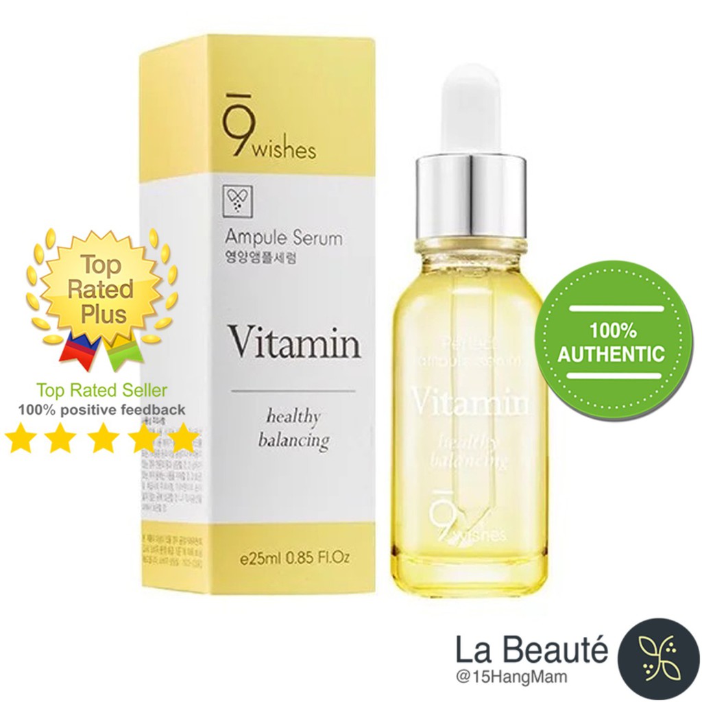 [Chính Hãng] Tinh Chất Tái Tạo Và Ngăn Ngừa Lão Hóa Da - 9 Wishes Mega Vitamin Ampule Serum 25ml