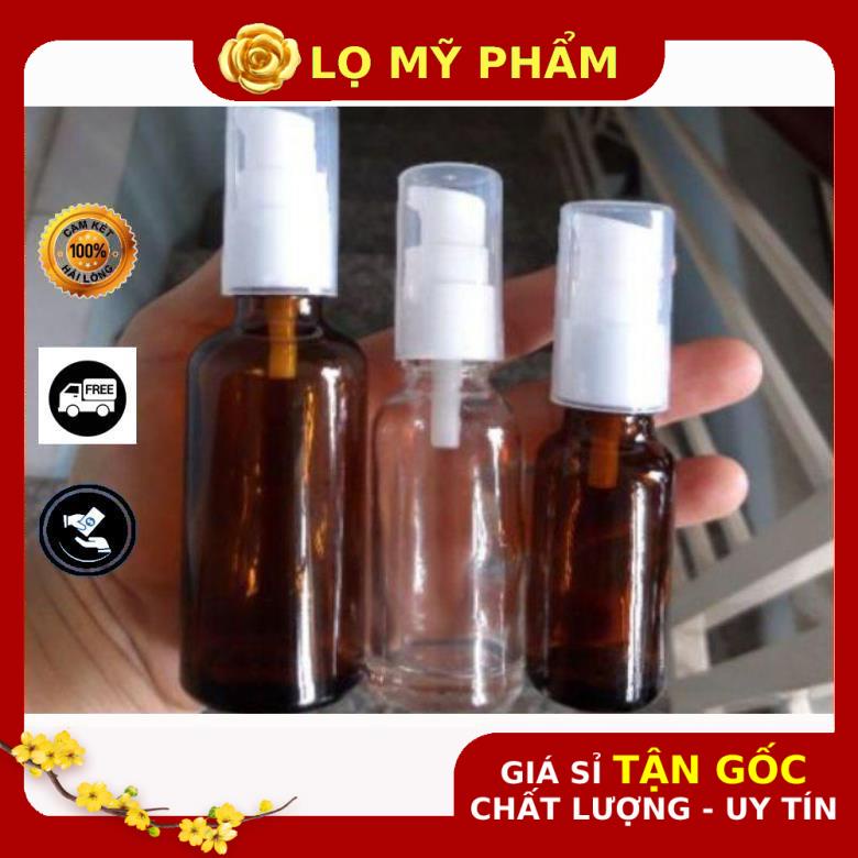 Chai Chiết Mĩ Phẩm ❤ GIÁ TỐT NHẤT ❤ Chai thủy tinh xịt giọt 30ml,50ml,100ml chiết mỹ phẩm, dầu gội, sữa tắm, serum .