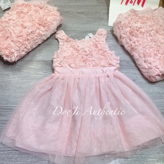 Váy hoa hồng bé gái authentic