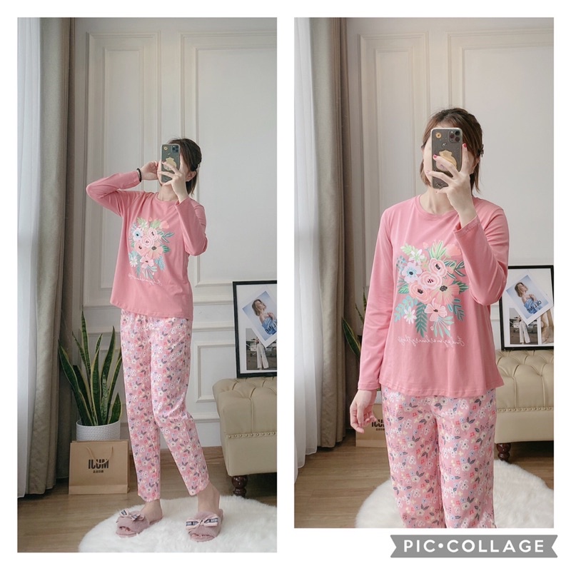 Bộ mặc nhà áo hoa | BigBuy360 - bigbuy360.vn