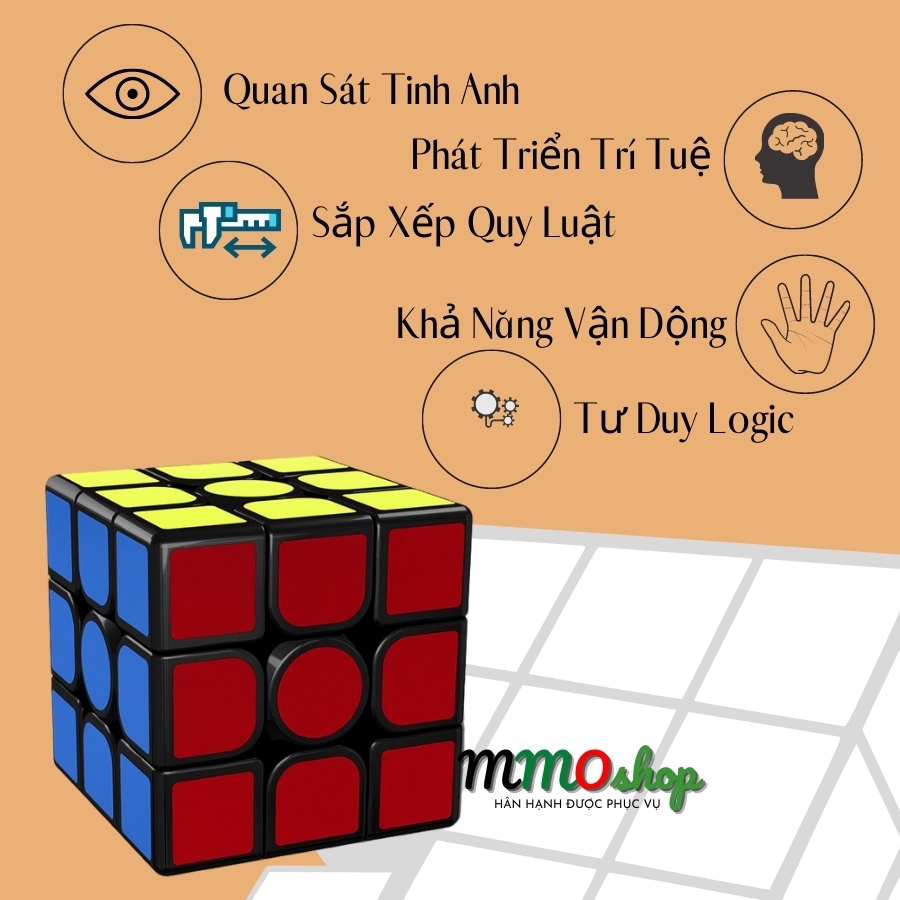 Rubik 3x3 Khối Lập Phương Ma Thuật Hãng Qiyi Sail W Rubic 3 Tầng Giá Rẻ Xoay Siêu Êm Nhựa ABS An Toàn