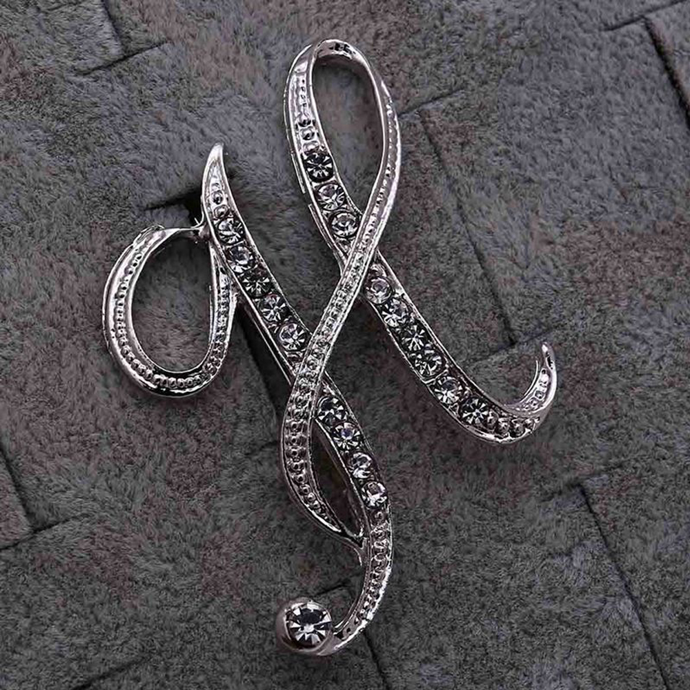 Ghim cài áo kim loại kiểu 26 chữ cái tiếng Anh thời trang sáng tạo dành cho nữ