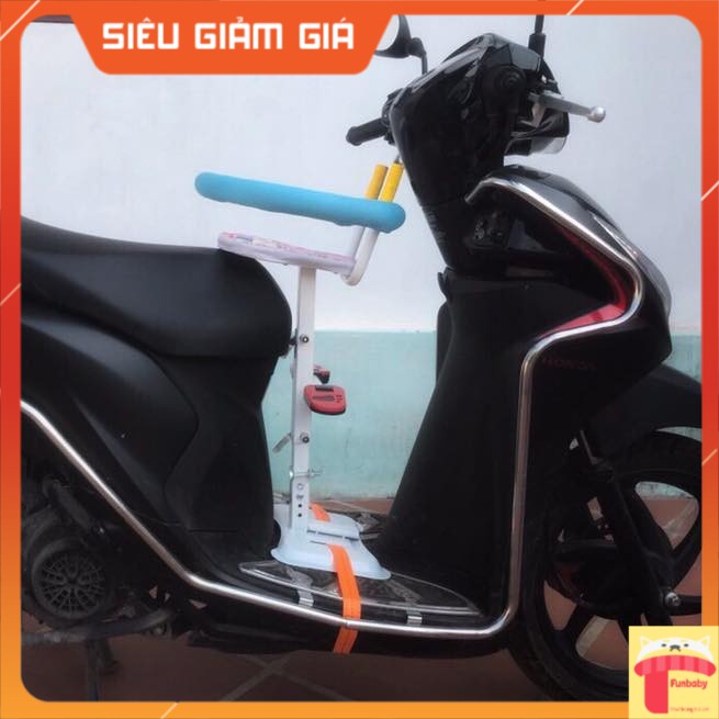 Ghế ngồi trước xe tay Ga và xe đạp điện cho bé gập gọn lại được, Yên ngồi xe máy tiện lợi an toàn