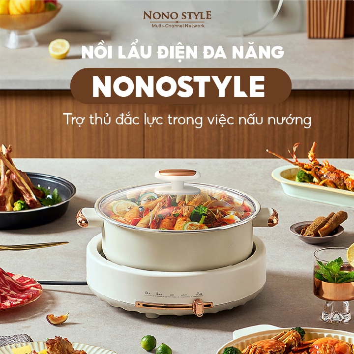 Nồi lẩu nướng điện đa năng NONOSTYLE (5L) BH 12 tháng