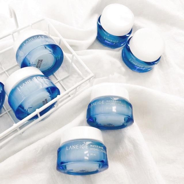 [HB GIFT] Kem dưỡng ẩm từ nước khoáng xanh LANEIGE  Water Bank Hydro Cream EX 20ML | BigBuy360 - bigbuy360.vn