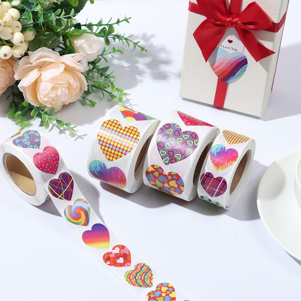 .Cuộn 500 Nhãn Dán Tròn Trang Trí Cửa Sổ DIY