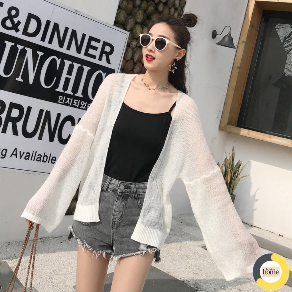 [Mã FAMAYFA2 giảm 10K đơn 50K] Áo Cadigan Len mỏng mùa hè đi biển [khohangphuongnguyen ]