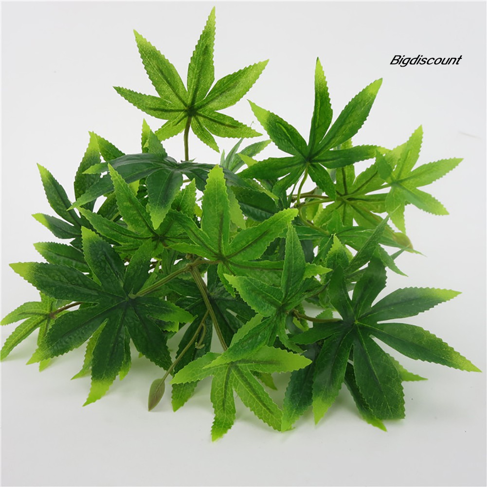 BIG_Artificial Green Maple Leaf Fake Plant Flower Home Office Wedding Party Decor