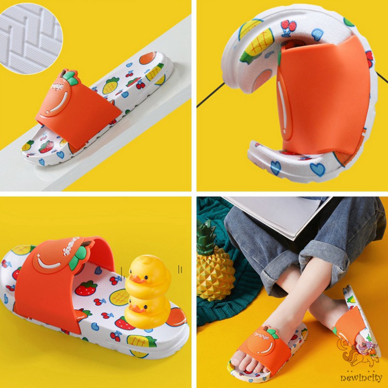 Dép mềm đi trong nhà in hình trái cây phong cách Hàn Quốc cho bé