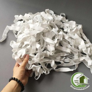 Dây thun may đồ - dây chun luồn quần - màu trắng - bản to 2cm [ 1 mét ] cắt thành 1 dây dài tùy số lần đặt