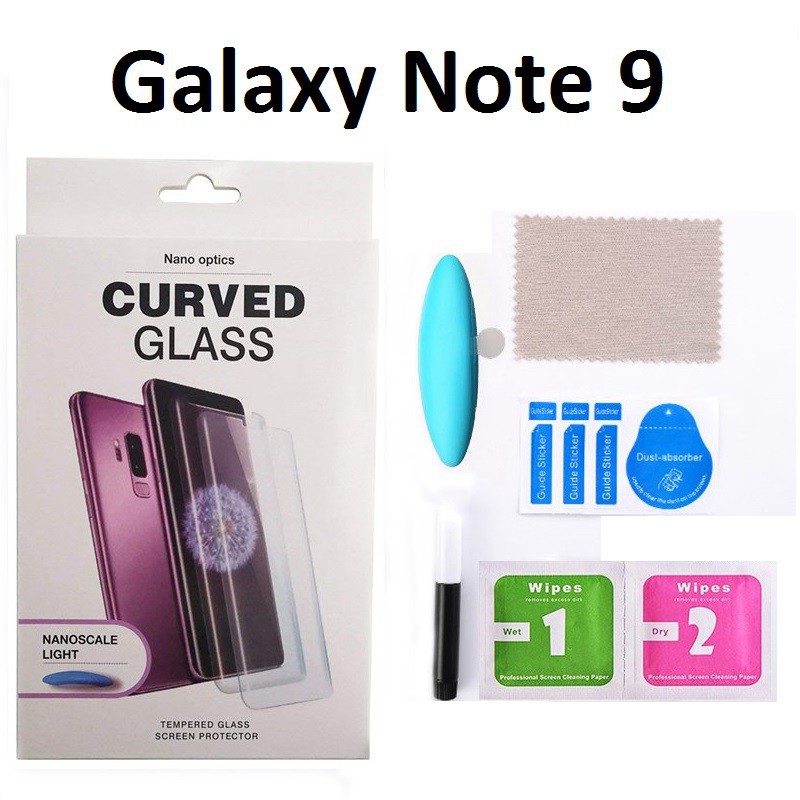 Dán cường lực công nghệ Sấy keo UV cho Samsung Note 8/ Note 9