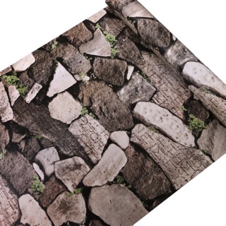 10m giấy dán tường đá xếp sẵn keo 45cm