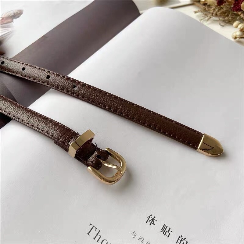 Thắt lưng bản nhỏ 1.4cm Đv005 da đẹp - Đai váy nịt áo blazer sơ mi bản nhỏ phụ kiện váy sim sim shop