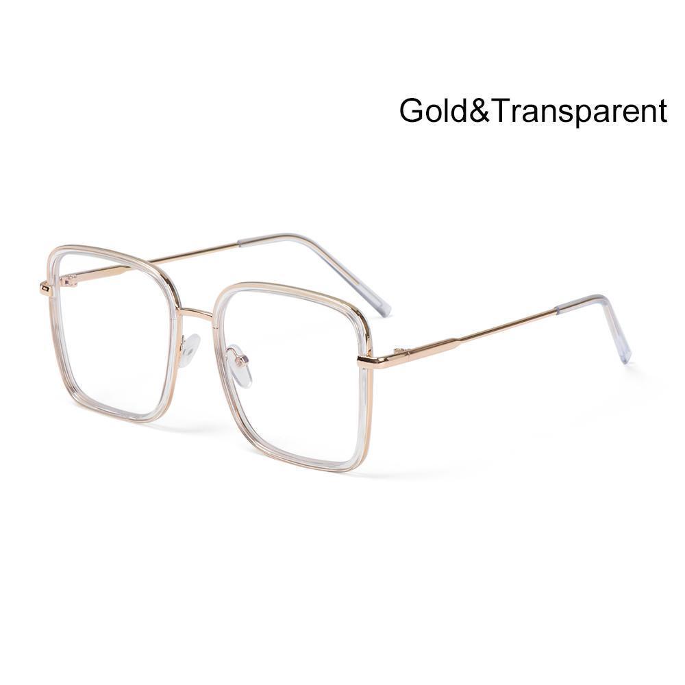 Kính Mát Gọng Kim Loại Chống Tia UV Chống Ánh Sáng Xanh Thời Trang Cho Nữ