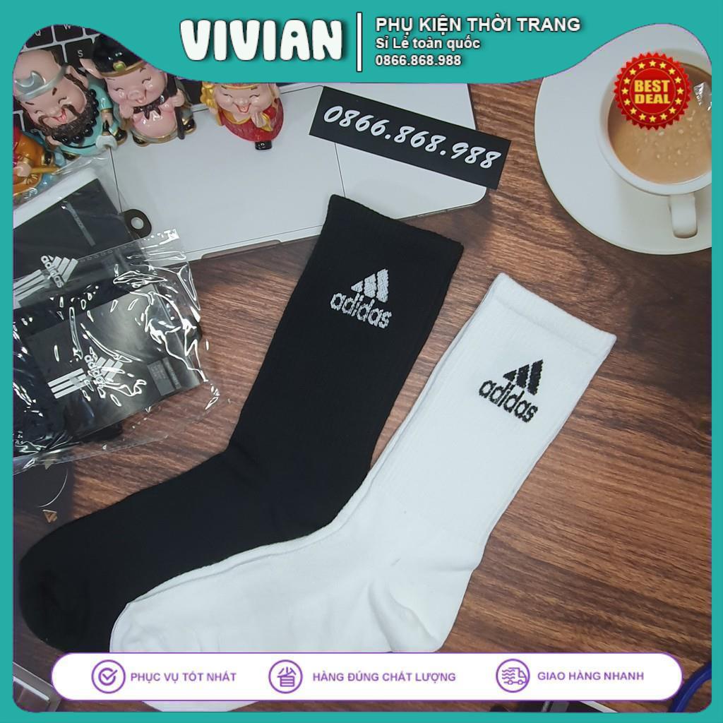 Vớ ADIDAS cổ cao [ XUẤT DƯ ] Tất Adidas cao cổ, Dày dặn, Cotton thấm hút mồ hôi, không gây kích ứng da, kháng khuẩn tốt