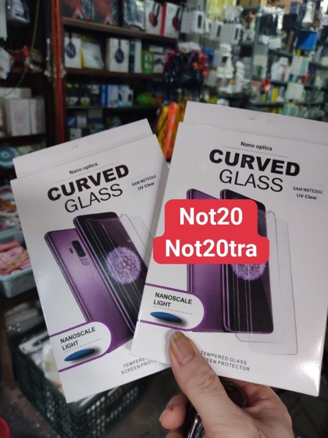 Samssung Note 20, Note 20 Ultra_ Kính cường lực UV Full keo nước , Full màn hình trong suốt