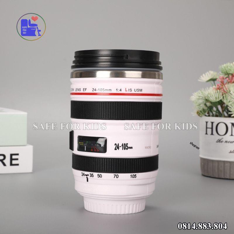 Cốc Giữ Nhiệt Cà Phê Tự Động Khuấy Hình Ống Kính Lens Máy Ảnh