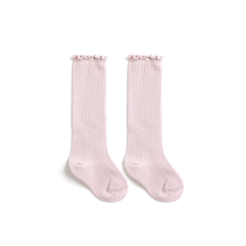 Vớ cotton Dài Qua Gối Phối Ren Màu Sắc Xinh Xắn Cho Bé Gái