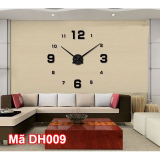 Sản phẩm đồng hồ dán tường 3D đẹp sáng tạo Mã DH009