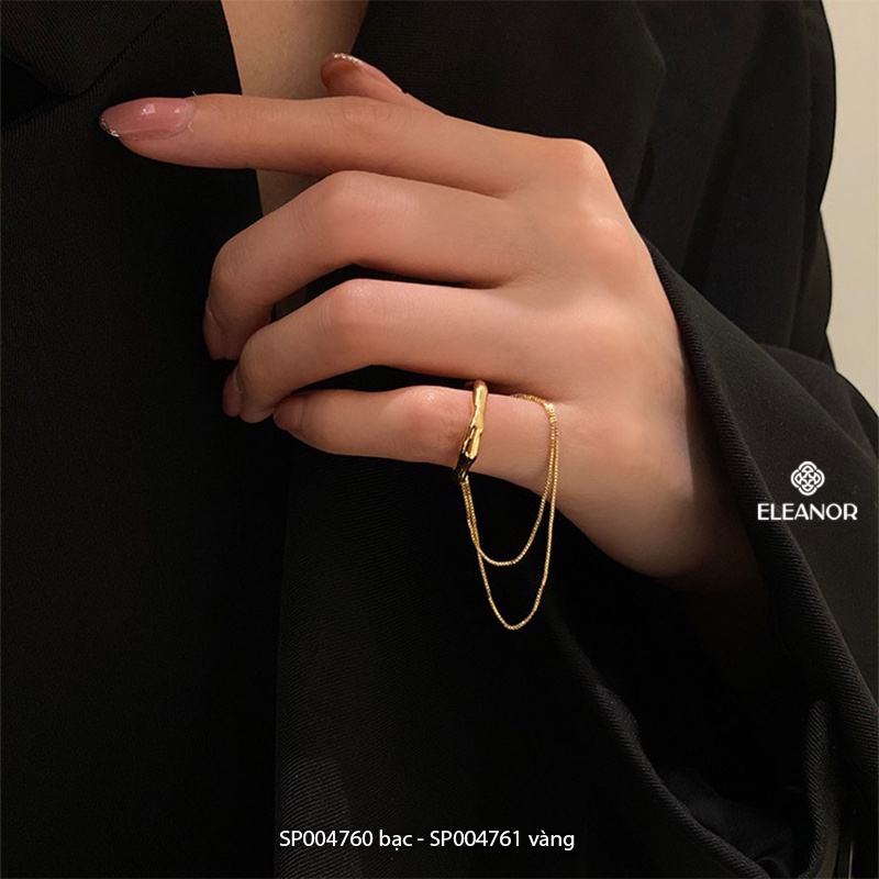 Bông tai nữ gắn vành Eleanor Accessories phối dây cá tính set phụ kiện trang sức 4760